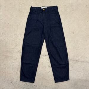 AYR The Beat Jeans Barrel Leg Denim Ankle Length Dark Blue Womens Size 26